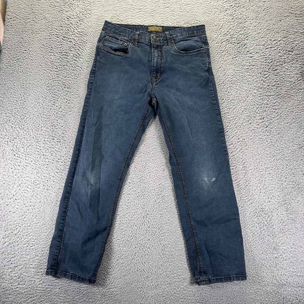Urban Star Jeans Mens 34x30 Blue Cotton Denim Straight Workwear Travel Stretch